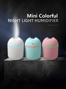 1 pièce Diffuseur d'huiles essentielles avec double fonction d'humidificateur et de vaporisateur de plantes. Mode de brouillard froid pour soulager la sécheresse, associé à une veilleuse silencieuse pour créer une ambiance relaxante. Convient pour la maison, le bureau, la chambre à coucher et d'autres scénarios, pour un espace confortable