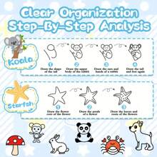 1 Piece Step-By-Step Drawing Guide, How To Draw Simple Cartoon Characters And Animals - Suitable For Children And Beginners - Boys And Girls Can Enjoy Fun Doodle Style Drawing Experience, New Children's Simple Sketch Cartoon Doodle Step-By-Step Drawing Book (Random Style And Color), Back To School / Welcome Learn School Supplies, School Essentials, Back To School, School, Back To School Supplies