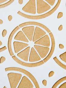 1pc Fresh Lemon Slice Stencil - Durable Plastic DIY Scrapbooking & Card Making Tool For Creative Holiday Decorations, Album Covers, And Background Pictures, Creative Crafting | Fresh Aesthetic | Precision Cutting,Back To School,School Supplies