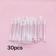 20/30/50 件婚礼心形泡泡棒礼品装饰品、生日派对配件、空瓶（不含泡泡液） - 白色 - 查看 9