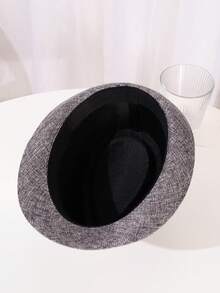 男士经典软呢帽，带黑色饰带，短檐，夏季帽子，黑帮角色扮演派对服装配饰 - 禮帽 - 查看 9