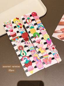 20pcs Cute Hair Clips Assorted Styles For Girls, Bangs & Side Clip Hair Accessories Won't Damage Hair