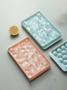 1pc Home-Made Ice Cube Tray, Spherical Ice Ball Mold With Lid, Freeze Ice Cube Tool, Kitchen Accessories - Multicolor - View 5