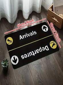 1/2 pezzi Zerbini antiscivolo con design di arrivo e partenza di aerei a reazione, ideali per ingresso, porta, cucina e bagno - Set di tappeti da cucina rettangolari per la decorazione della casa