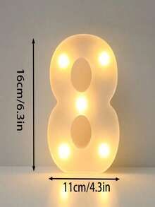 1pc 16cm Illuminated Letter Light, LED Alphabet Light, Glowing Letters, 26 Letters And 10 Numbers, Suitable For Various Occasions Like Parties, Proposals, Birthdays, Etc. - Warm white light - View 41