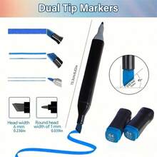 Multi-Color Dual-Tip Marker Pen Set With Different Thickness - Sets - View 4