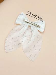 4 件装女士优雅闪亮水钻面料蝴蝶结鳄鱼发夹，马尾发饰，适合连衣裙、海滩度假、日常装扮，波西米亚风格爪夹发夹