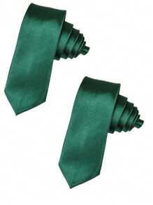 1 pieza Corbata de unicolor para hombre, corbata formal de negocio estrecha (2 pulgadas de ancho), brillante casual, adecuada para uso diario, bodas, banquetes, fiestas, eventos, regalo
