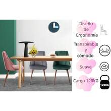 HOMYLIN Juego de 2 Sillas de Comedor con Terciopelo Moderno sillas Laterales con Metal Piernas, Conjunto 2 de sillas de Acento para Sala de Estar,Cocina,Comedor, (Verde Oscuro) - rosa - Ver 9
