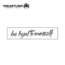 INKARTLINK Waterproof Semi-Permanent Tattoo Stickers | Artistic English Phrase & Plant Temporary Tattoos | Inspirational Fake Tattoo For Arms & Shoulders - Black - View 4