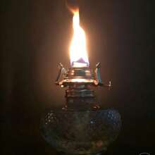1pc, Vintage Rustic Oil Lamp For Indoor Wall-Mounted Use - Large Hurricane Lamp With Kerosene Lantern - Nostalgic Craft Lamp For Kitchen And Home Decor