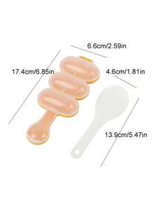 2pcs Onigiri Rice Ball Mold, DIY Sushi Meatball Trio Mold, Shake & Make Rice Balls - Multicolor - View 12