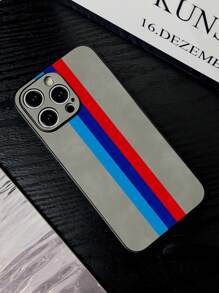 1 pieza Funda de teléfono de piel de oveja a rayas compatible con iPhone 16 Pro Max, diseño minimalista compatible con iPhone 14, compatible con iPhone 13, 12, 11, 15 Plus, 16, 11 Pro, acabado mate, adecuado para /Galaxy/Redmi/OPPO/Vivo/Infinix