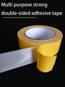 لفة واحدة من شريط لاصق قوي مزدوج الجانب، شريط لاصق فائق القوة، شريط لاصق مزدوج الجانب، لتثبيت السجاد والإكسسوارات والديكورات الزفاف وإطارات الصور وديكور المنزل وغيرها