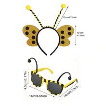 2pcs Set Bee, Ladybug Wing Headband And Glasses, Adult Party Cosplay Headpiece, Glasses, Suitable For Outdoor Play, Beach Photo Props, Various Festivals, Halloween, Carnival Outfit