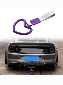 1pc Heart Shaped Pull Handle Cover, Purple/Pink Color Option, Personalized Creative Car Interior Decor Hanging On Car Handle