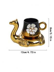 1 Set de taza y platillo de cerámica para café, vajilla para hogar, comedor, sala de estar, regalo ideal para té, café, leche, jugo, adecuado para bodas, fiestas, cumpleaños