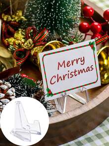 10 giá trưng bày Acrylic - Giá đỡ giá vẽ mini trang trí cho đồ sưu tầm, thẻ giao dịch và tiền xu | Hộp đựng pha lê trong suốt - Trong sáng - Xem 7