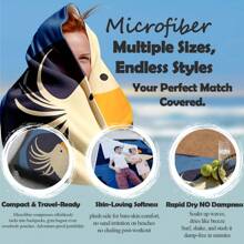 1pc Large-Sized Beach Towel, Beach Towels, Parrot Pattern Design, Ultra-Fine Fiber, Soft, Absorbent, Essential For Vacation, Travel, Tourism, Swimming, Swimming Pool, Camping