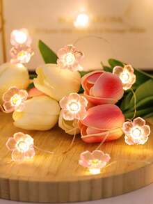 1 Stück Kirschblüten LED-Lichterkette, warme DIY-Beleuchtung für Zuhause, hellrosa Sakura, Dekoration für Schlafzimmer, Kinderzimmer, Wohnzimmer & Tisch, Feen-Lichterkette für Innen/Außen, Garten Deko, perfektes Geschenk zum Valentinstag, Geburtstag