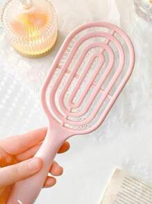 1 Piece Pink Long Handle Comb With Openwork Rib Design, Anti-Static, Detangling For Wet And Dry Use, Volumizing, Hair Styling Tool, Pink Accessory, Back To School, Travel Holiday Essentials, Hair Accessories Brushes, Edge Brush Hair Comb, Comb Hair, Detangling Brush, Ball Brush, Mini Hair Brush Set, Wooden Comb, Hair Brush, Detangling Brushes, Hair Tools, Hair Stuff, Hair Care, Curly Hair Brush, Barber, Hairdressing Equipment, Hairstyle, Hairdressing,Hair Brush,Slick Back Brush,Styling Brush,Curly Hair Brush,Edge Brush,Hair Comb,Brush Hair,Hair Brush Set,Comb Hair,Comb For Curls,Detangling Brush,Hair Brush For Women,Hair,Travel,Hair Products,Hair Tools,Hair Stuff,Barber,Barber Accessories,Barbershop,Hairdressing Equipment