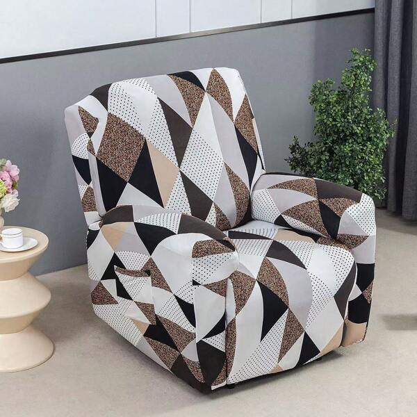 1 pieza Funda para silla de masaje con estampado geométrico, funda elástica gruesa totalmente envolvente para sofá, apta para todas las estaciones, funda desmontable para silla de masaje