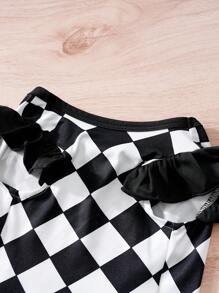 1pc Rhombus Pattern Cap Sleeve Pet Clothes, Outfit For Cats & Dogs