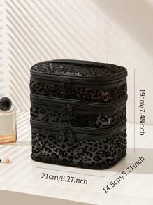 2/3 Layer Makeup Bag Area Storage, Portable, High-Capacity Travel, New Mesh Washing And Storage Bag, Transparent And Visible Cosmetics Storage, Makeup Brush, Powder, Lipstick, And Wash Bag