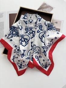 1pc 70*70cm Square Scarf Women Satin Bandana Print Bag Scarves Head Band Fashion Lady Hair Shawl Wrap Female Neckerchief Hijab