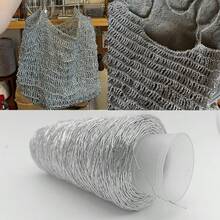 Sparkling Metal Wire, Silver Wire Core, Shiny Metal Yarn For Handmade Crochet And Knitting DIY, Super Shiny Metal Wire Ball, Metal Crochet Thread, Metallic Yarn, Glittering Round Yarn With Thread, Lustrous Metal Floss Yarn, Clothes And Bags Metallic Sewing Thread - Multicolor - View 3