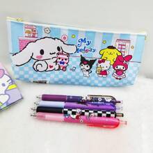 Sanrio 2PCS Sanrio Stationery Set: Cartoon Pencil Case + Random Sanrio Pen, Large Capacity, Ideal For Holiday Gifts