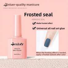 1 件 10 毫升玻璃面漆持久透明橡胶面漆 LED UV 强化指甲高光泽面漆凝胶指甲油 - 彩色 - 查看 11