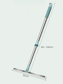 1 Piece, Stainless Steel Extendable Silicone Magic Broom (35cm/50cm Optional), Floor Scraper, Bathroom Scraper, Window Scraper, Water Scraper, Magic Broom For Floors, Glass, Tiles, Windows, Bathrooms, Removing Water, Dust, Pet Hair, Cleaning Supplies, Cleaning Tools.