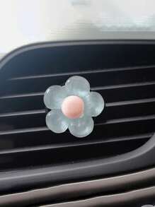 Women's Car Accessories - Floral Air Vent Clip, Decorative Car Interior Accessories In Various Colors With Transparent Floral Design
