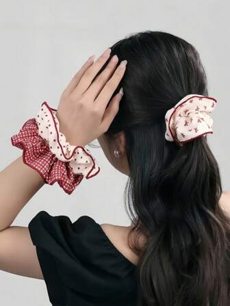 3 件柔软温和的发圈，优雅大发圈，马尾辫固定器，高弹性