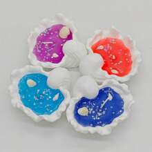 1PC Candle - Starfish And Shell Shaped Soy Wax Candles, Essential Oil Candles, Household Candles, Birthday, Christmas, Thanksgiving, Mother's Day, Women's Stress Relief Gifts, 100% Plant Based, No Animal Testing, Candle Accessories Random, Artificial Color Batches Available In Different Colors, But Does Not Affect Use, Some Decorative Accessories Are Random.