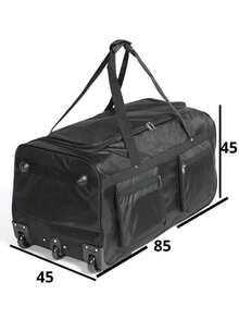 Large Capacity Suitcase For Travel And Storage As An Organizer With 3 Wheels - Black - View 1