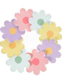 10个7英寸雏菊纸盘，一次性雏菊纸盘，春季雏菊派对纸盘，可爱花卉纸盘，雏菊派对用品，生日，婚礼，派对装饰，万圣节，圣诞节，感恩节，丰收节，秋季装饰，礼物，不给糖就捣蛋 - 多 - 查看 2