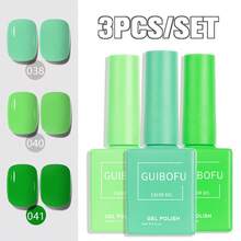 Set de 3 piezas de esmalte de uñas de gel, 0.51oz - 120 colores, arte de uñas de primavera, purpurina semi-permanente, kit de barniz para remojo para manicura y diseño de uñas, un color por frasco