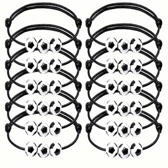 1 pièce / Bracelet de basketball, de baseball, tressé en fil de cire. Bracelet de softball, de tennis, de rugby, de football, bracelet de sport