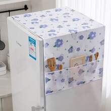 1 Stück, Haushalts-Kühlschrankstaubschutz, Aufbewahrungshängetasche, Aufbewahrungstasche, staubdicht, wasserdicht, ölbeständiger Kühlschrankabdecker-Handtuch, Home Fabric Staubtasche, Kühlschrankstaubdeckbezug, leicht luxuriöse hochwertige Doppeltür-Gefrierschrank-Waschmaschinen-Abdeckung Tuch