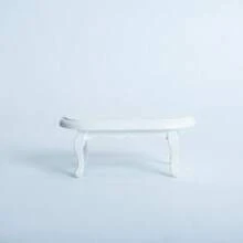 1pc 1:12 Dollhouse Miniature Furniture White Coffee Table, Square/Round Walnut Or Red, Micro Scene Decor, Cute Mini Coffee Table, Precise Side Table, Miniature Furniture Toy, Suitable For Party Gift
