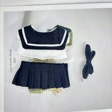 (Solo ropa de muñeca) Ropa para muñeca sentada de 17CM/6.69IN, Vestido uniforme de marinera de la Serie de Fiestas para figuras de 1-3 generaciones de PVC de reemplazo