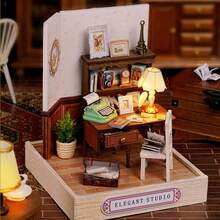 Mini House DIY Kit, Handicraft Model Miniature House Set, Ideal Handmade Gift For Birthday, Easter