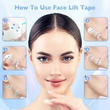 [200pcs/80pcs/40pcs/4pcs] Invisible Face Lifting Tapes, Used To Lift Sagging Skin, Instant Face Tape For Women, Lifting Sagging Skin And Concealing Makeup Tape, For Double Chin & Neck, Face Slimming - Alcohol-Free, Suitable For All Skin Types, Unisex