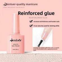 1 件 10 毫升玻璃面漆持久透明橡胶面漆 LED UV 强化指甲高光泽面漆凝胶指甲油 - 彩色 - 查看 19