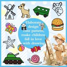 1 Piece Step-By-Step Drawing Guide, How To Draw Simple Cartoon Characters And Animals - Suitable For Children And Beginners - Boys And Girls Can Enjoy Fun Doodle Style Drawing Experience, New Children's Simple Sketch Cartoon Doodle Step-By-Step Drawing Book (Random Style And Color), Back To School / Welcome Learn School Supplies, School Essentials, Back To School, School, Back To School Supplies