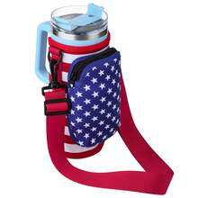 1Pc 40oz Tumbler Case, Cup Cover/Storage/Organization, Diving Material Cup Cover, Car Handle Cup Protective Cover, Diagonal Strap Adjustable Strap, Suitable For Outdoor Travel, Fitness, Daily Use. Outdoor Travel, Fitness, Daily Use.