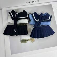 (Solo ropa de muñeca) Ropa para muñeca sentada de 17CM/6.69IN, Vestido uniforme de marinera de la Serie de Fiestas para figuras de 1-3 generaciones de PVC de reemplazo