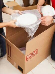 500pcs/150pcs/Roll Fragile Handle With Care Warning Stickers, Self-Adhesive Labels 1" X 3", Permanent Adhesive Labels, Essential For Travel, For Shipping, Packaging, DIY, Clear Branding Information